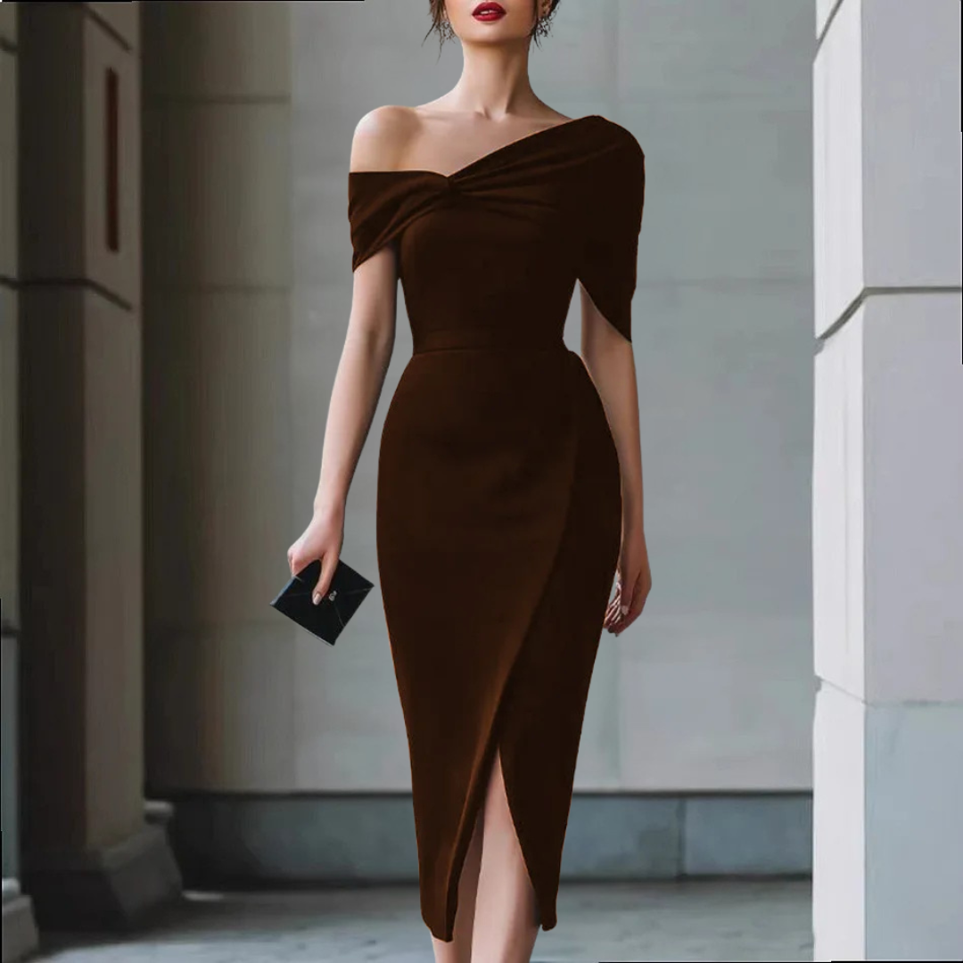 Shakira Off Shoulder Midi Dress
