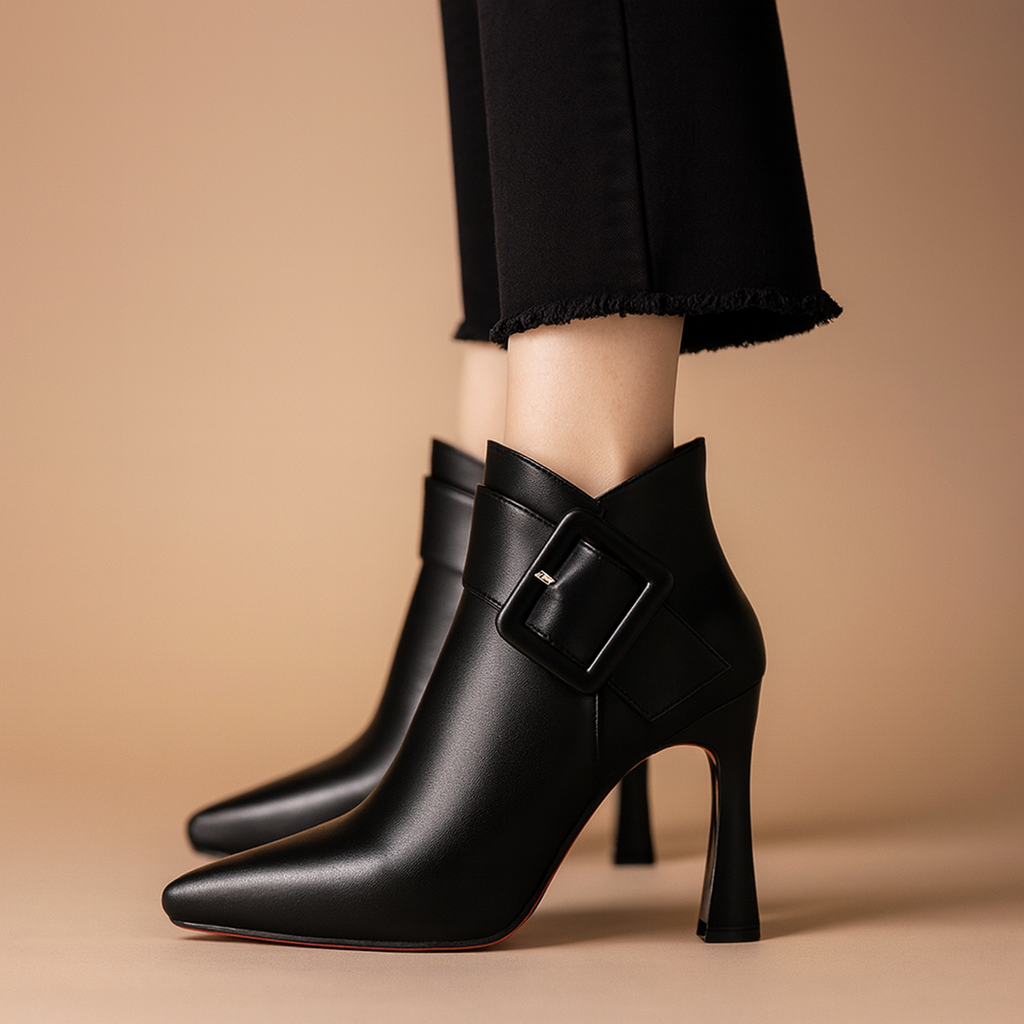 Leslie Leather Ankle Boots