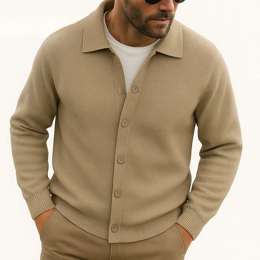 Aeagon Polo Button Cardigan