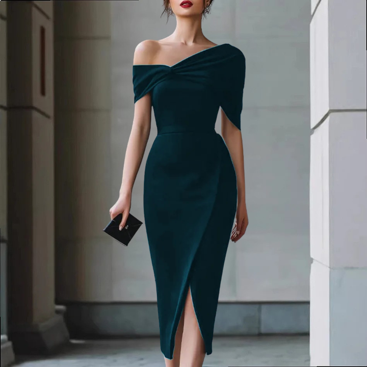 Shakira Off Shoulder Midi Dress