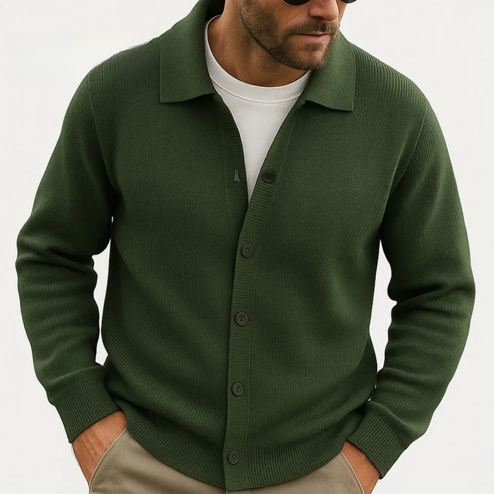 Aeagon Polo Button Cardigan