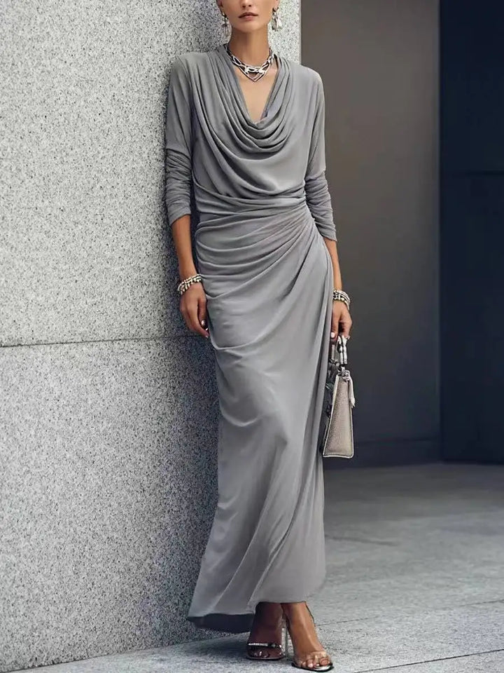 Karina Draped Cowl Maxi Dress