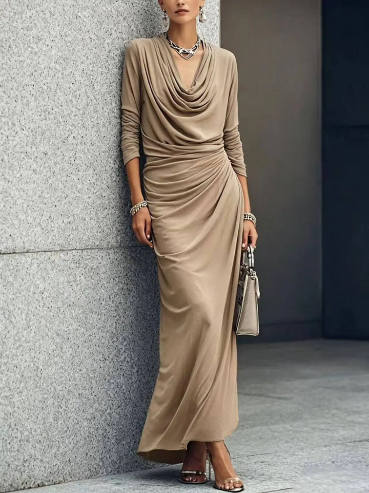 Karina Draped Cowl Maxi Dress