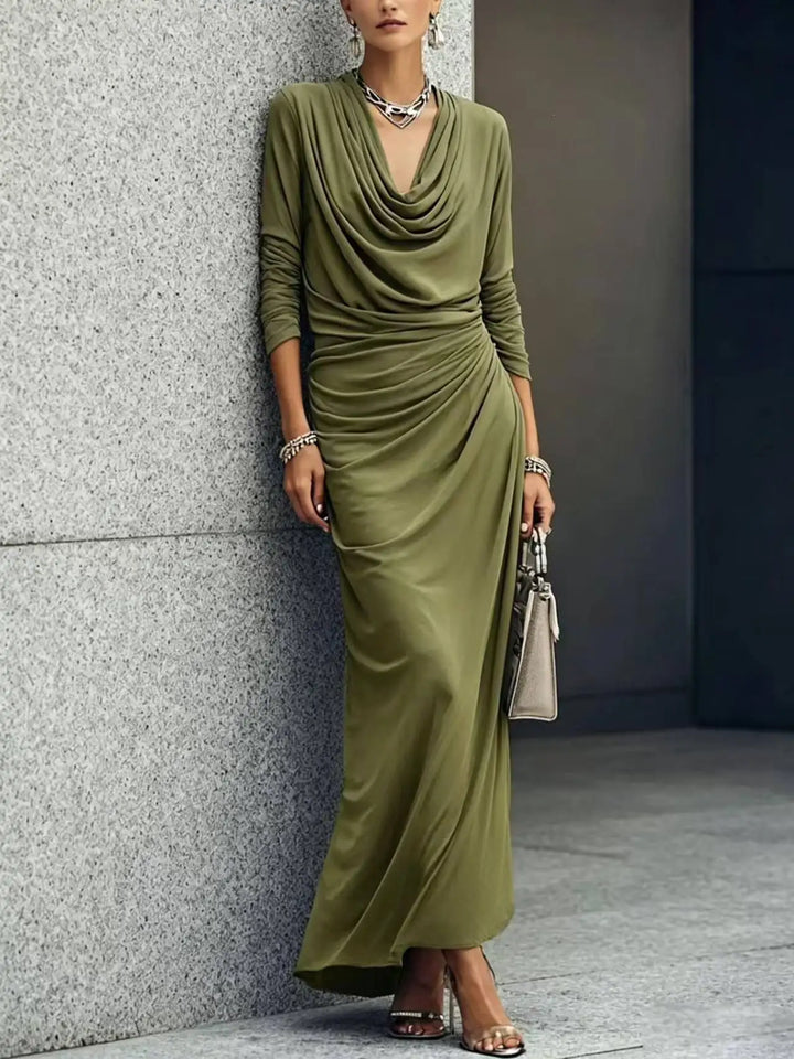 Karina Draped Cowl Maxi Dress