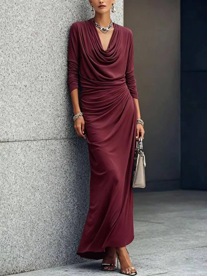 Karina Draped Cowl Maxi Dress