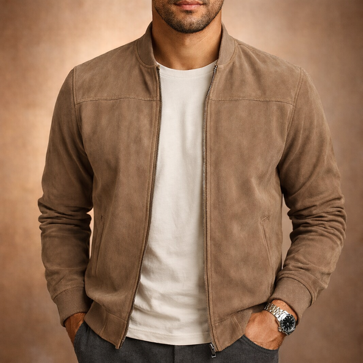 Marcus Suede Bomber Jacket