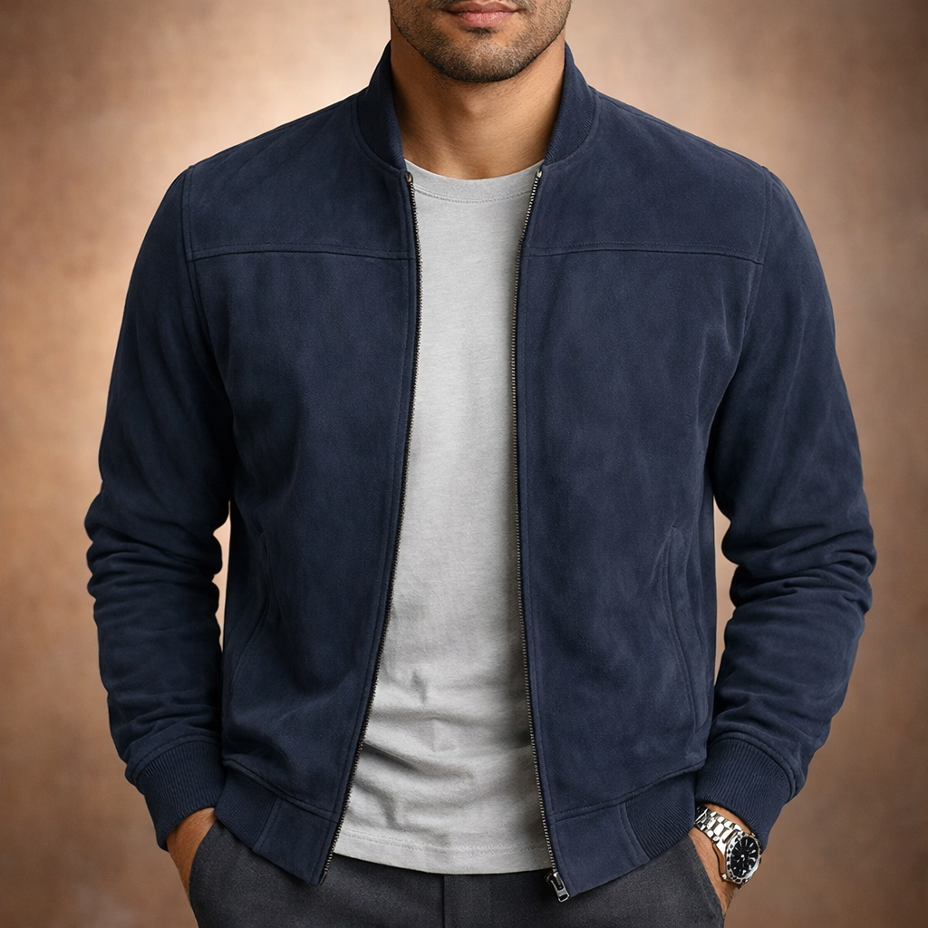 Marcus Suede Bomber Jacket
