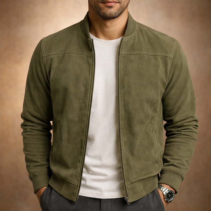 Marcus Suede Bomber Jacket