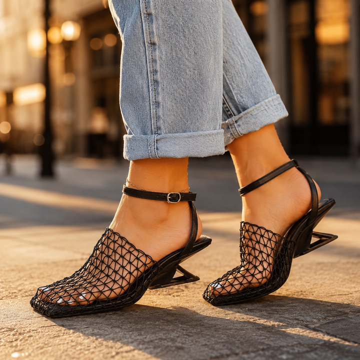 Alvina Square Toe Slingback Sandals