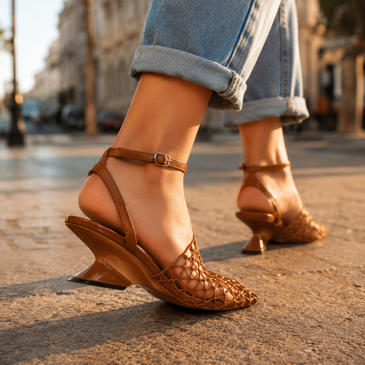 Alvina Square Toe Slingback Sandals