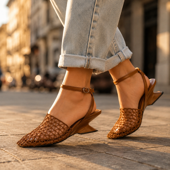 Alvina Square Toe Slingback Sandals