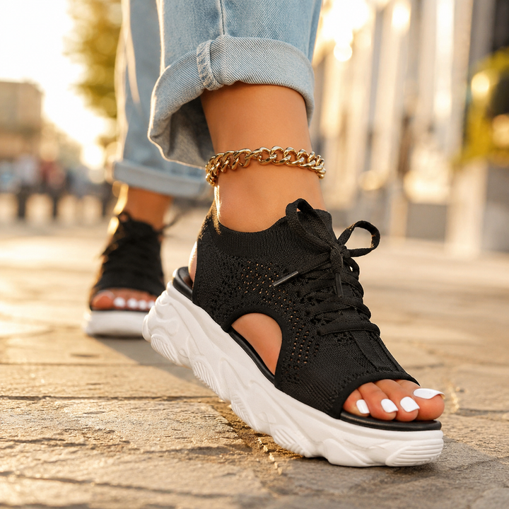 Ella Comfortable Supportive Lace Up Sandals