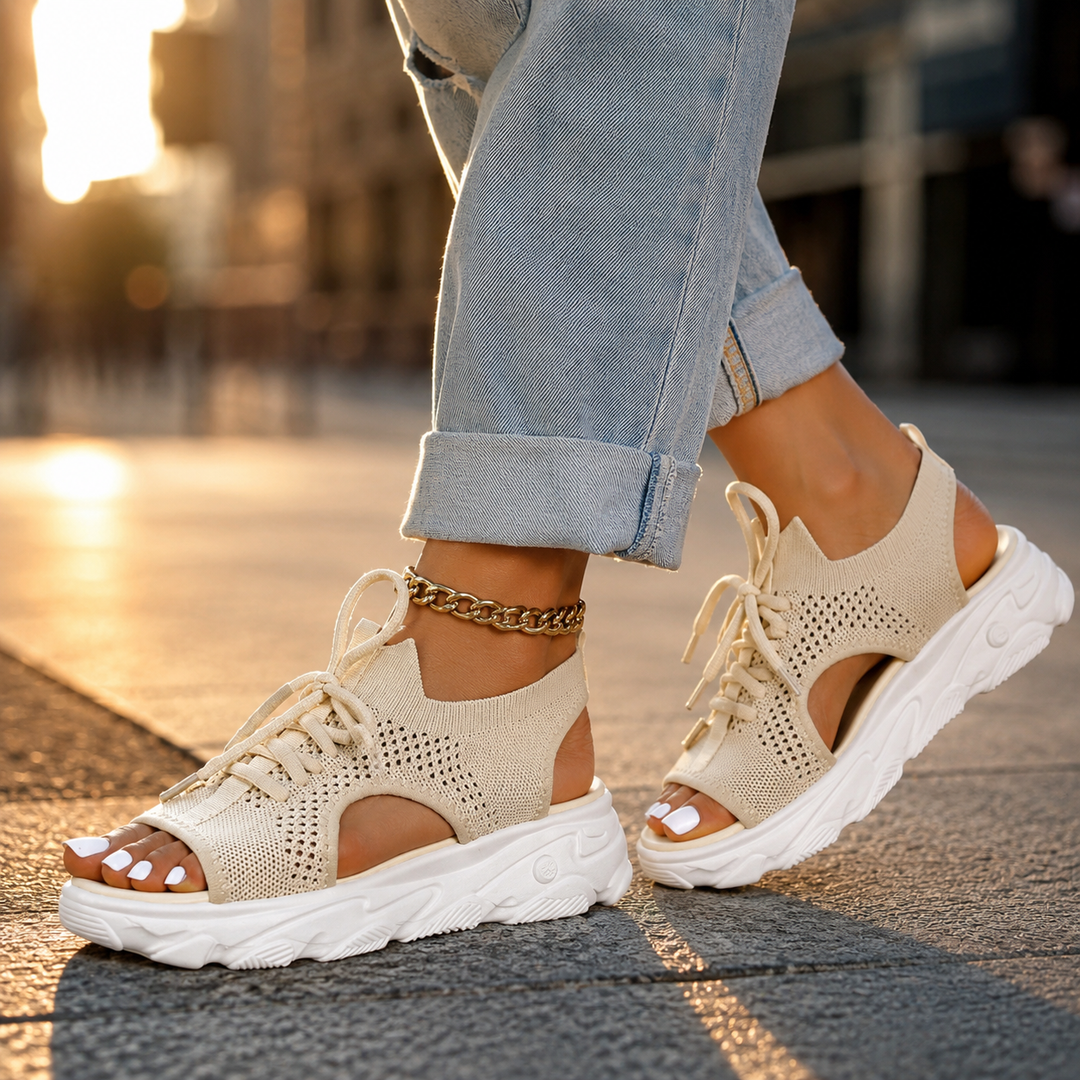 Ella Comfortable Supportive Lace Up Sandals