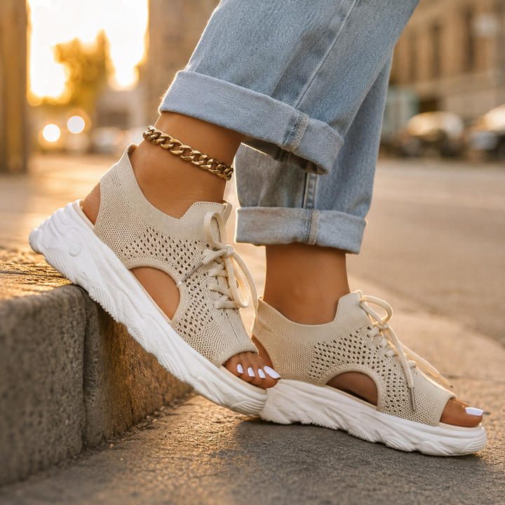 Ella Comfortable Supportive Lace Up Sandals