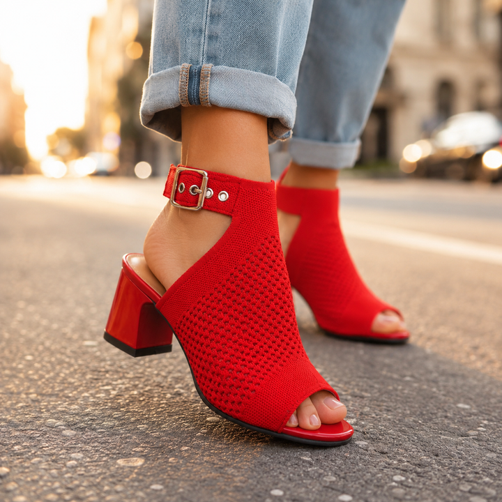 Tressa Peep Toe Ankle Strap Sandals