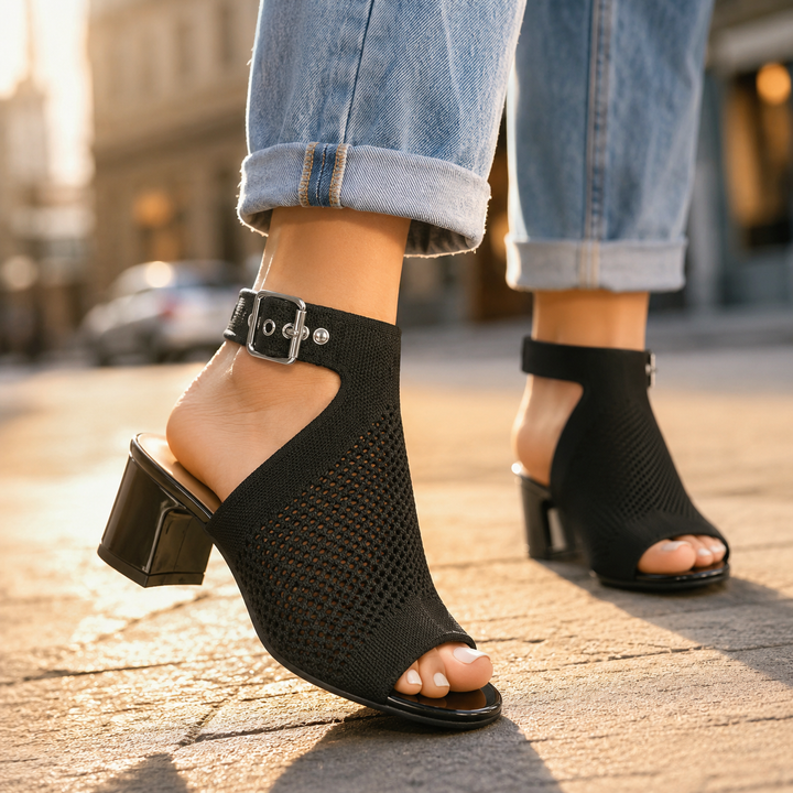 Tressa Peep Toe Ankle Strap Sandals