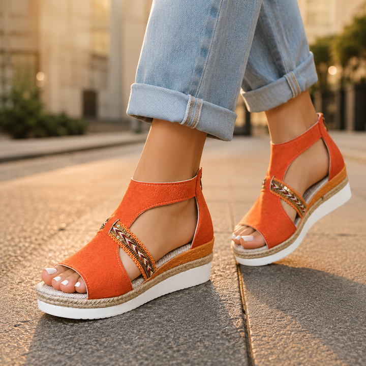 Paisley Comfortable Supportive Wedge Sandals
