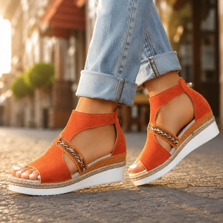 Paisley Comfortable Supportive Wedge Sandals