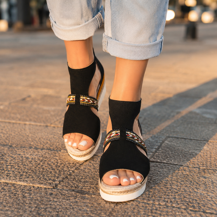 Paisley Comfortable Supportive Wedge Sandals