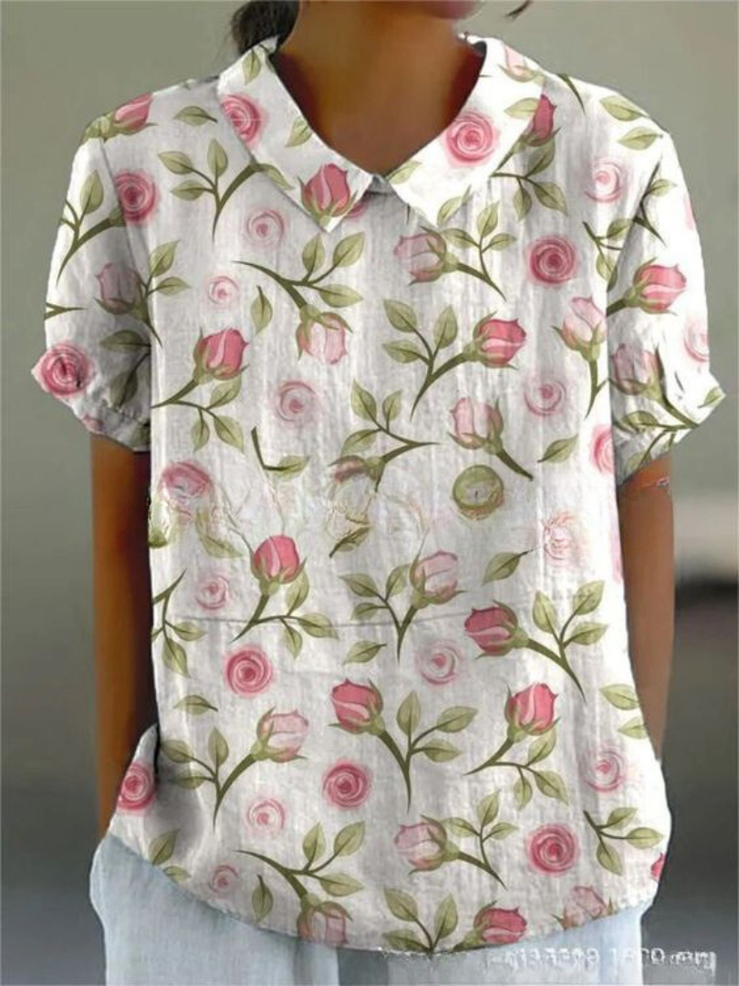 Melisara  Floral Relaxed Button Shirt