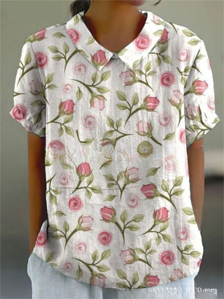 Melisara  Floral Relaxed Button Shirt