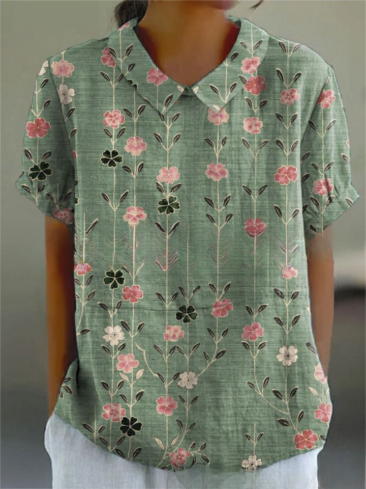 Melisara  Floral Relaxed Button Shirt
