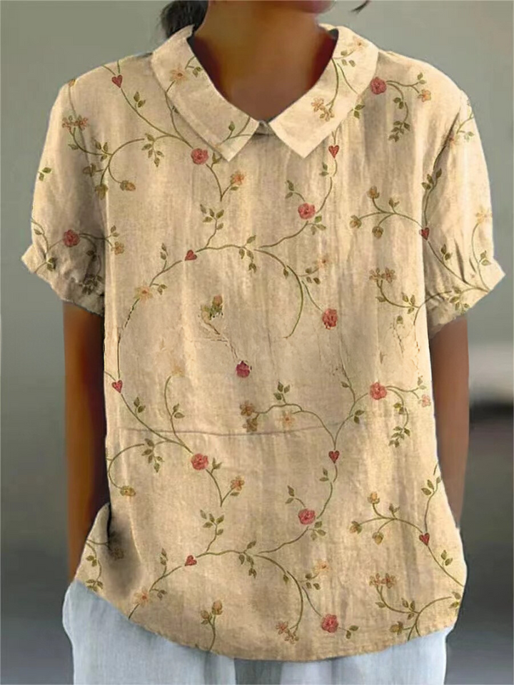 Melisara  Floral Relaxed Button Shirt
