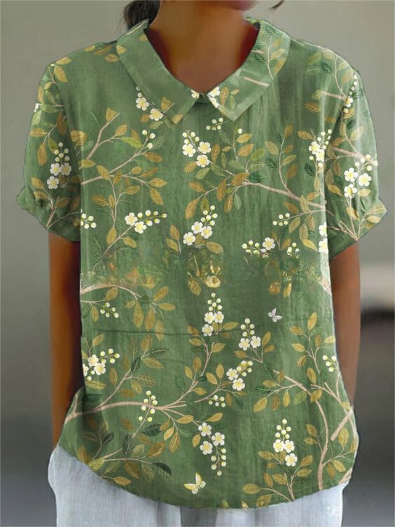 Melisara  Floral Relaxed Button Shirt