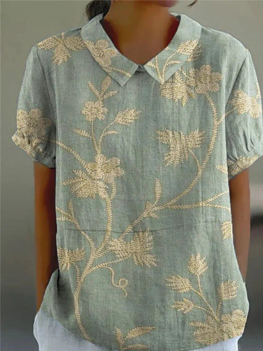 Melisara  Floral Relaxed Button Shirt