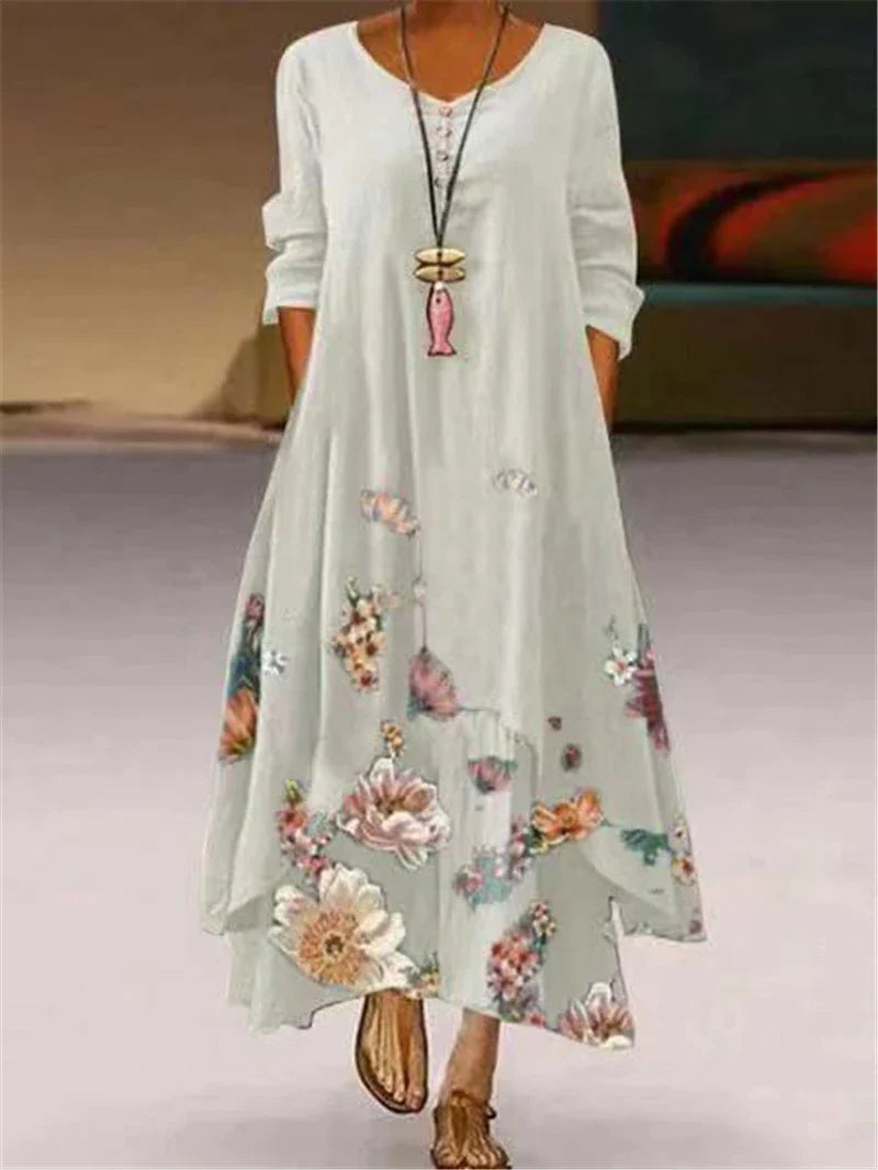 Zorelle Casual Floral Maxi Dress