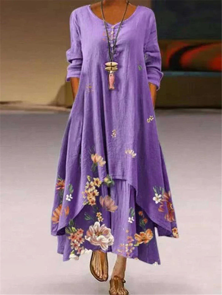 Zorelle Casual Floral Maxi Dress