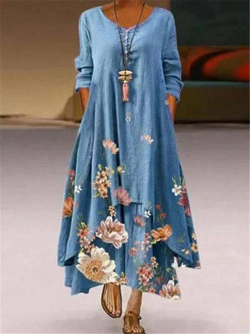 Zorelle Casual Floral Maxi Dress