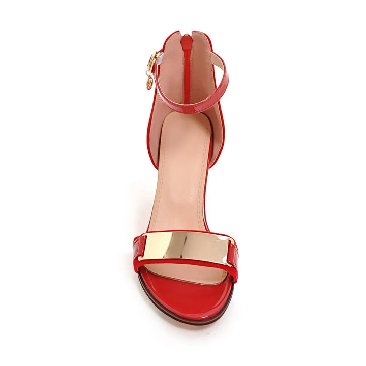 Zendya Open Toe Block Heels