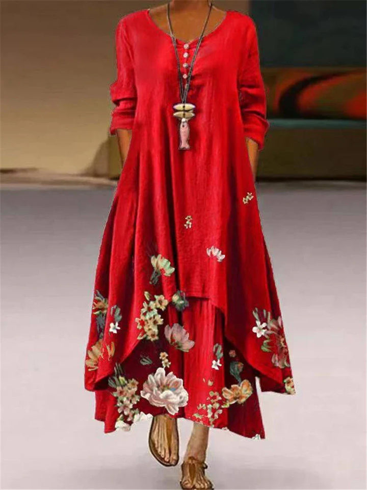 Zorelle Casual Floral Maxi Dress