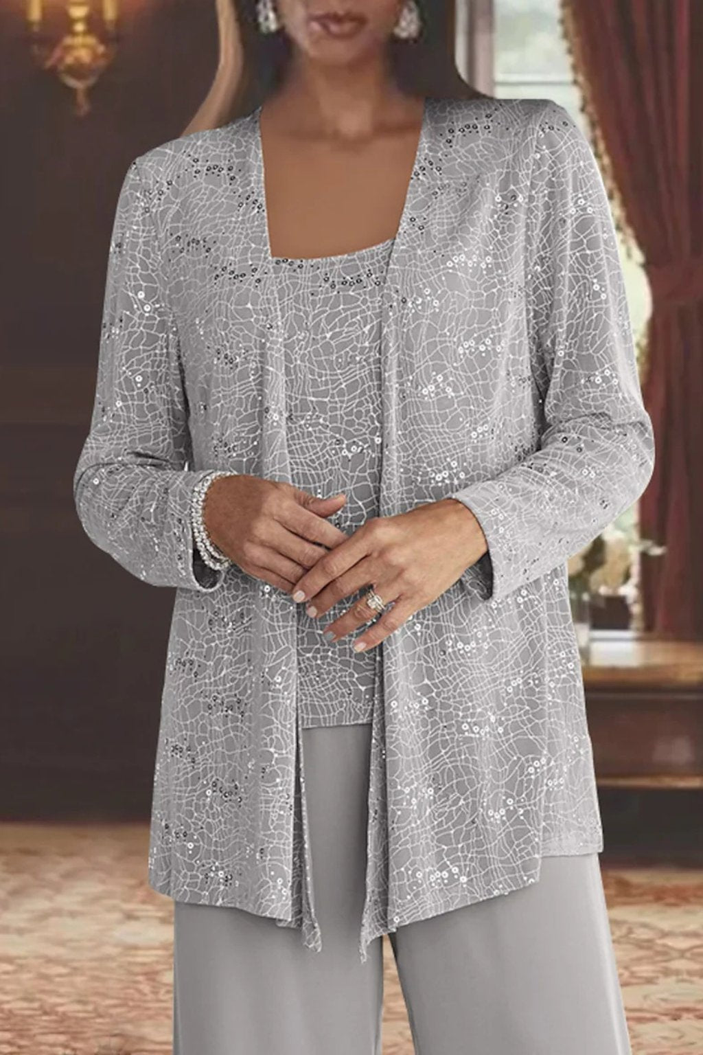 Ottilie Sequin Jacket Set