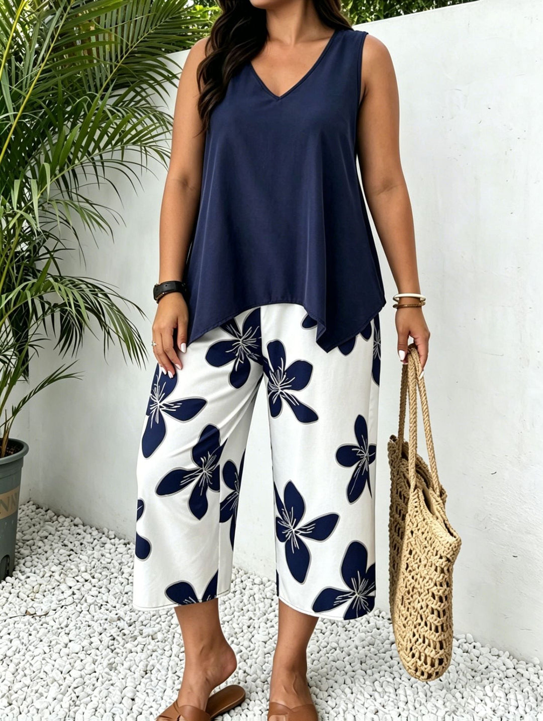 Sabina Floral Print Two-Piece Set