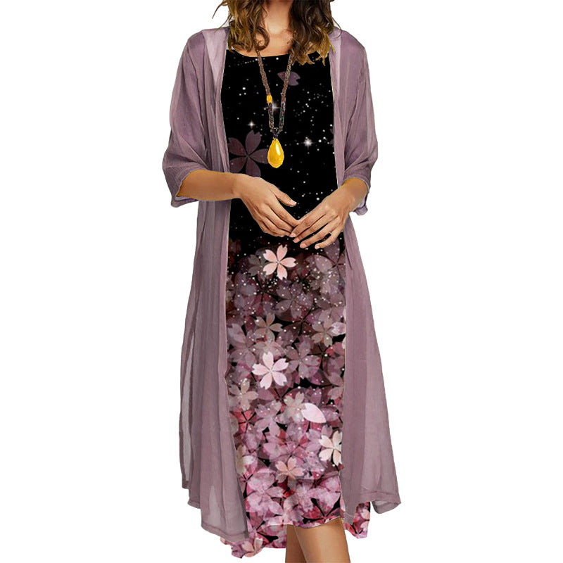 Margot Floral Cardigan Midi Dress