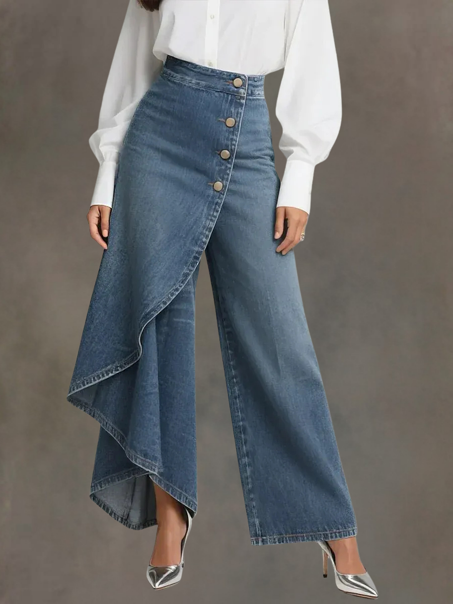 Cassandra High Waist Wide-Leg Pants