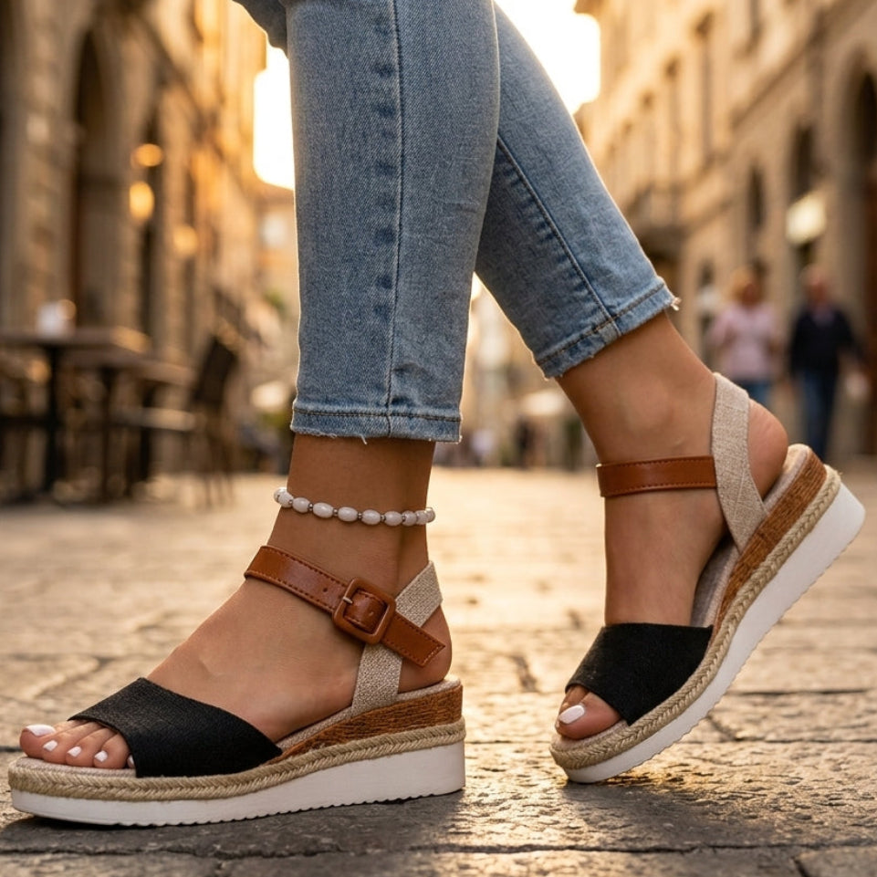 Cristine Platform Wedge Sandals