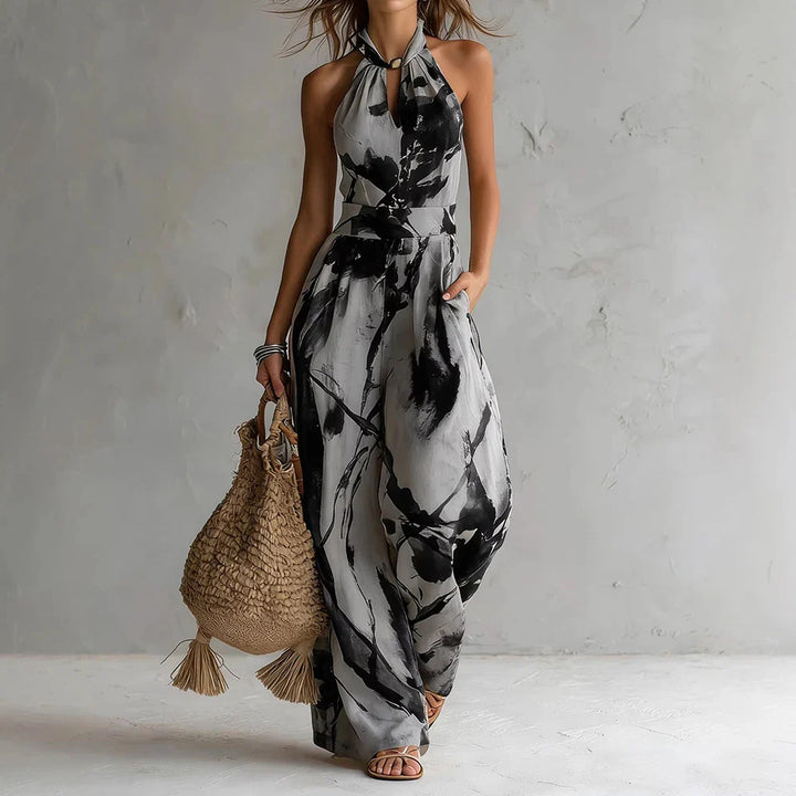 Viola Flowy Halter Maxi Dress
