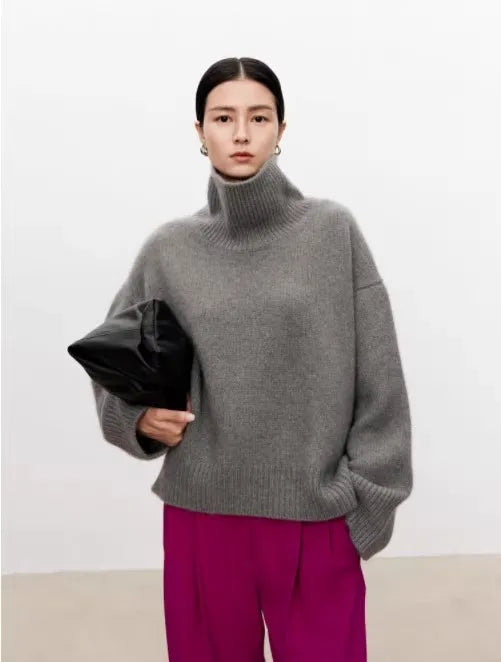 Marisla Turtleneck Cashmere Pullover