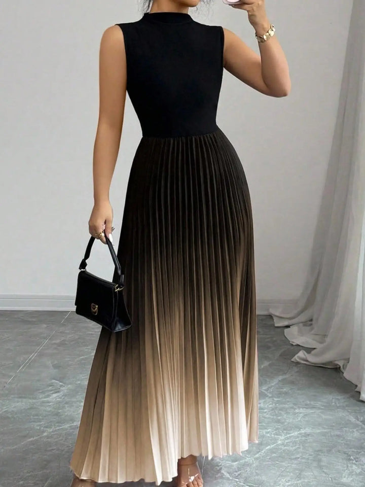 Natalie Pleated Maxi Wedding Guest Dress