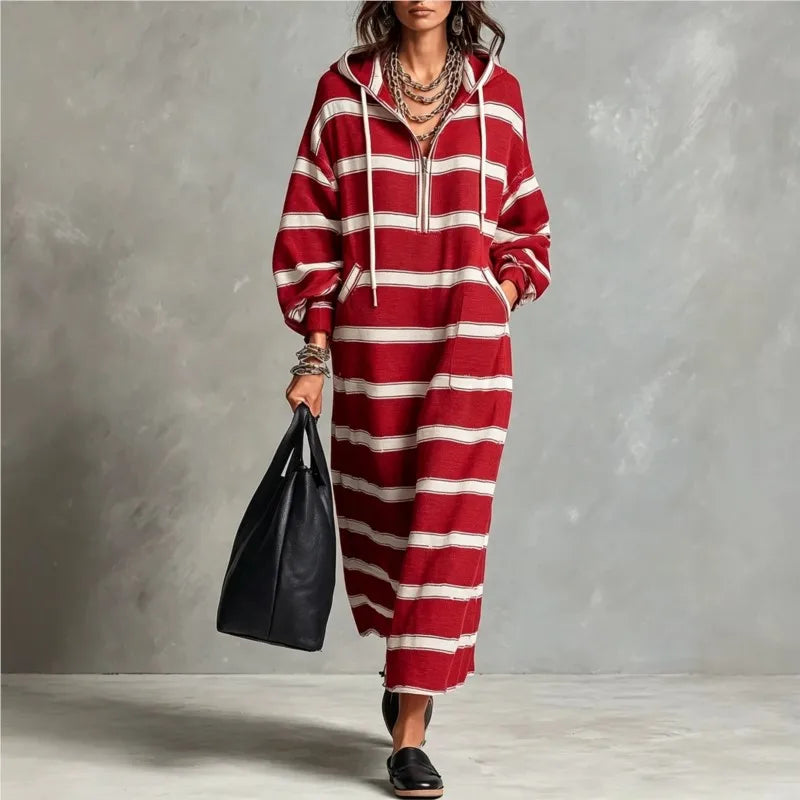 Elowen Half Zip Hoodie Dress