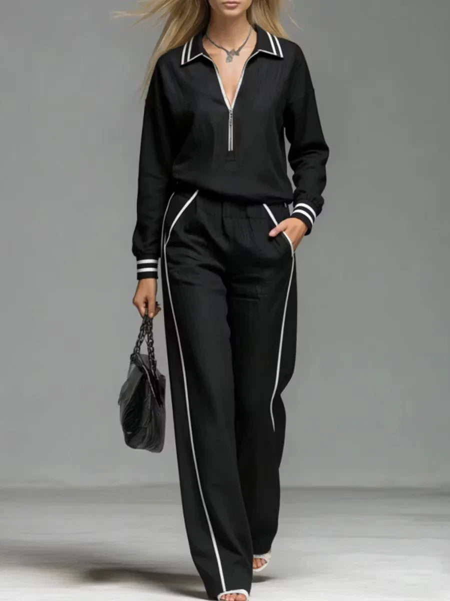 Marisol Half Zip Two Piece Set