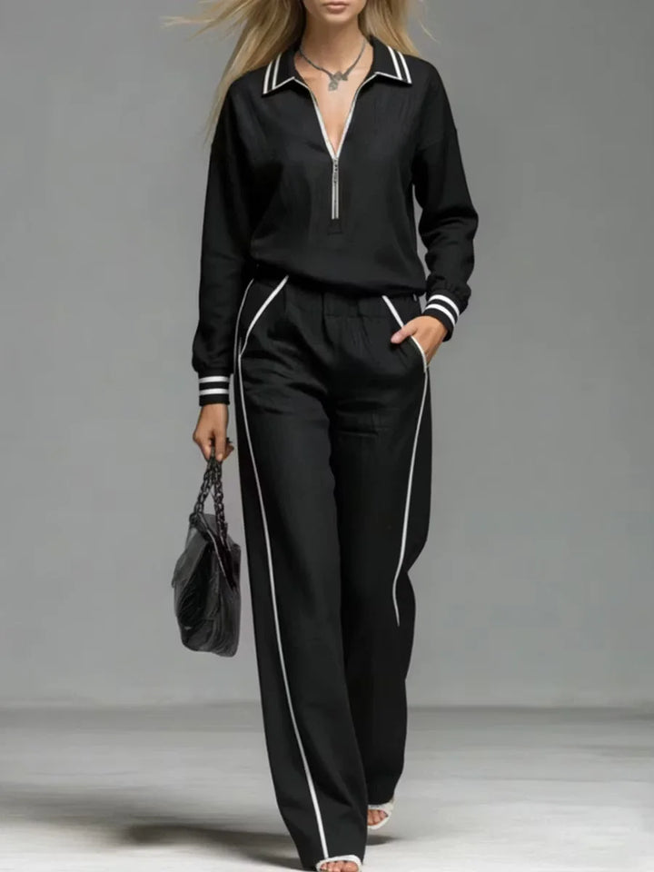 Marisol Half Zip Two Piece Set