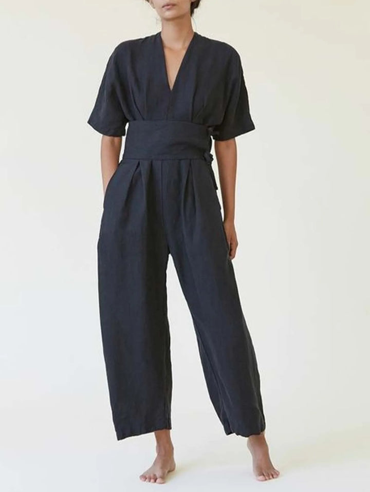 Elenique Casual V Neck Jumpsuit