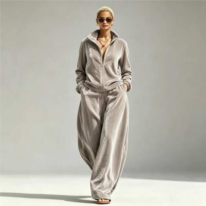 Jocelyn Zip Front Two-Piece Set