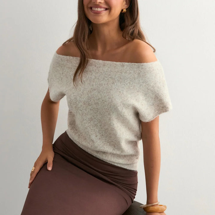 Verona Off Shoulder Knit Sweater