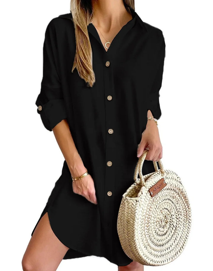 Rhea Button Up Shirt Dress