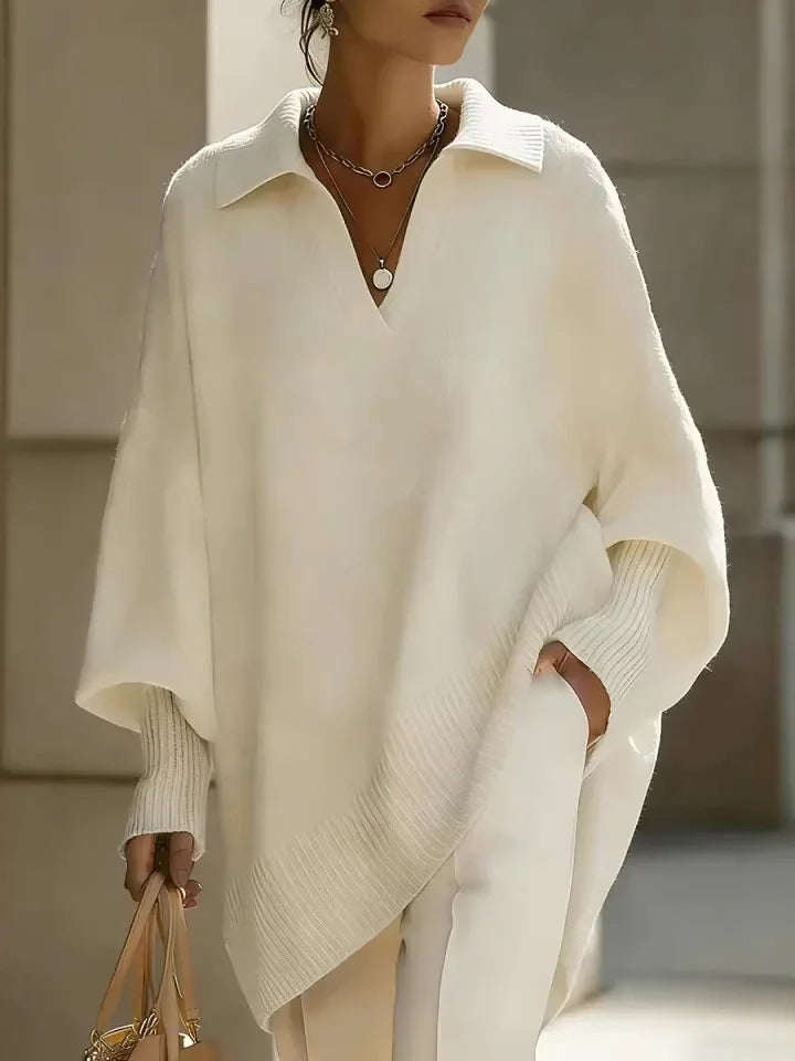 Ava Oversized V Neck Knit Sweater